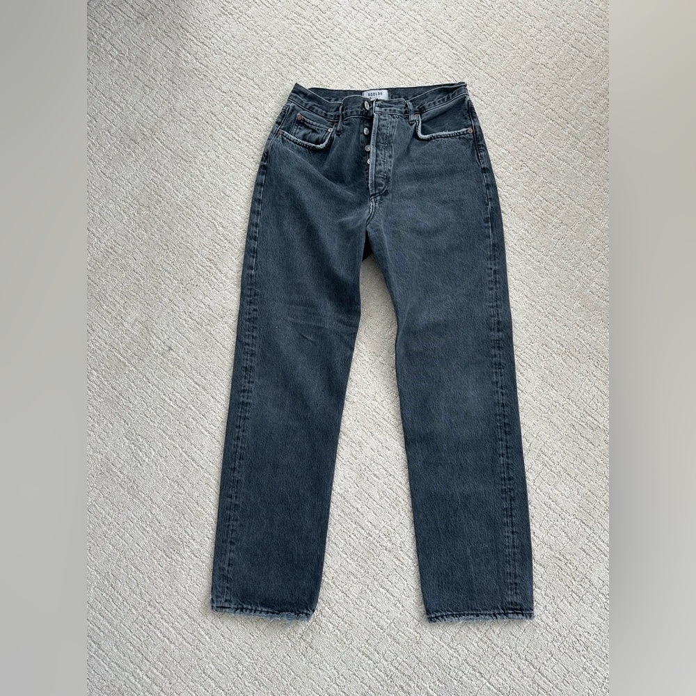 Agolde 90s Pinch Dark Gray Straight Jeans